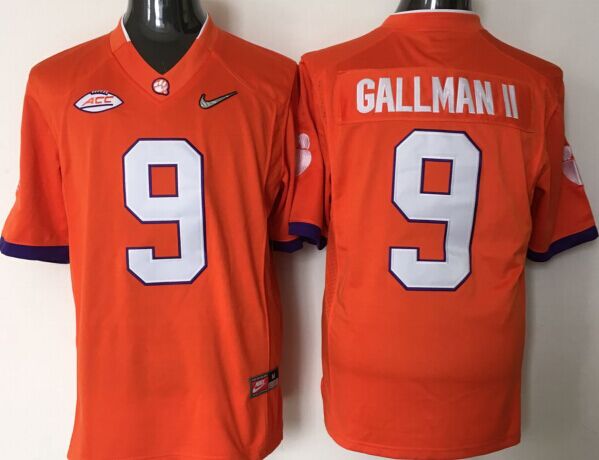 Men's Clemson Tigers Wayne Gallman II Orange Player Game Jersey sports jersey product view 1