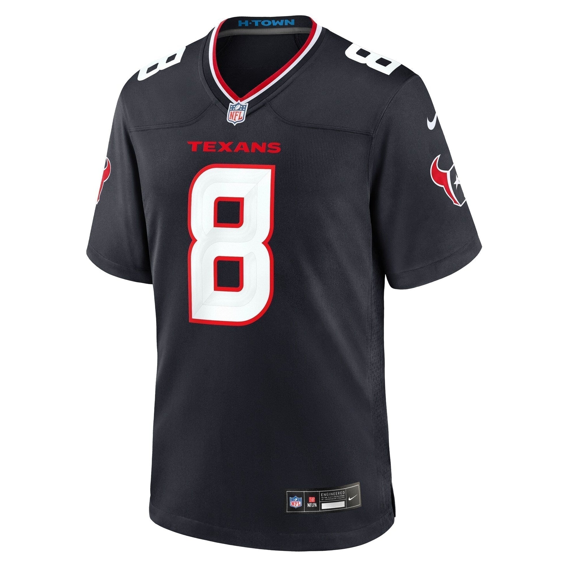 John Metchie III Houston Texans Team Game Jersey - Navy football jersey product view 2