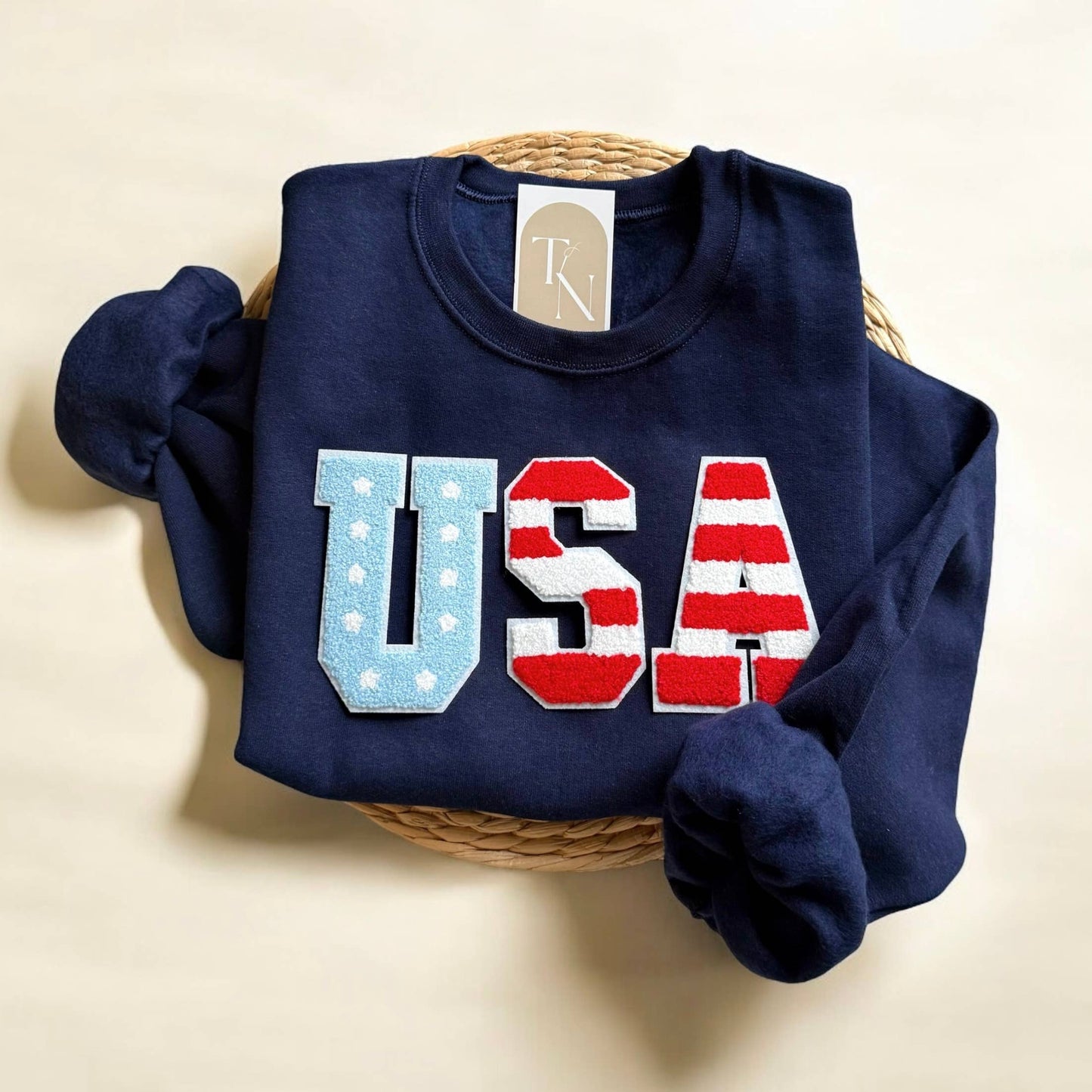 4th of July USA Crewneck Sweatshirt,Independence Day Apparel Unisex T-shirt, Sweatshirt, Hoodie, Long Sleeve Tee - T-Shirt, Sweatshirt, Hoodie