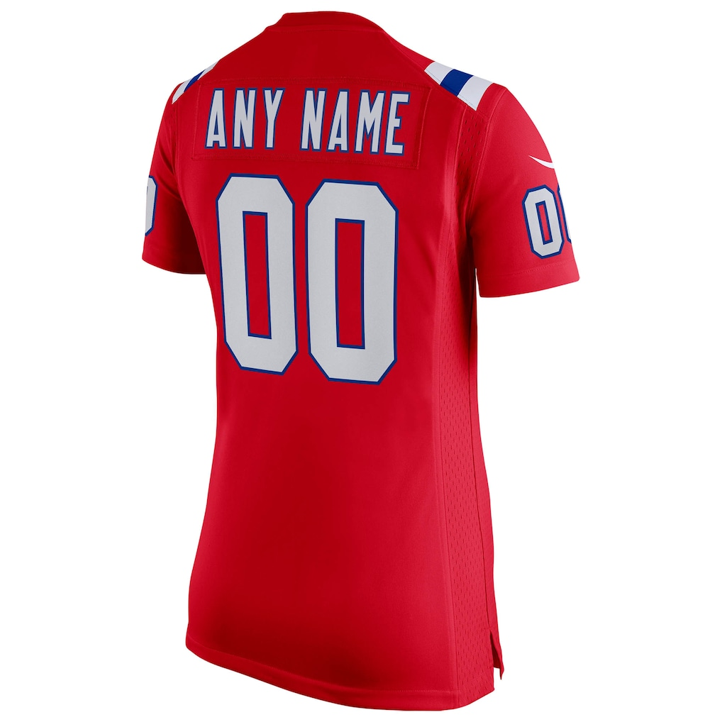 Women's New England Patriots Red Super Bowl LX Patch Custom Game Jersey football jersey product view 1