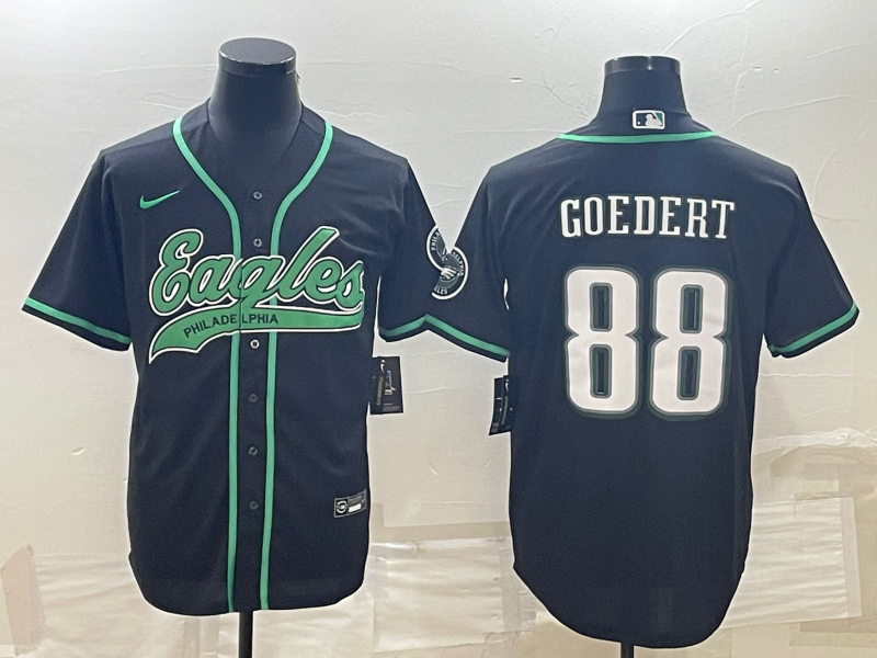 Men's Philadelphia Eagles Dallas Goedert Black Game Jersey Joint Edition football jersey product view 1