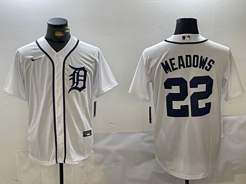 Men's Detroit Tigers Parker Meadows White Home Limited Player Jersey baseball jersey product view 1