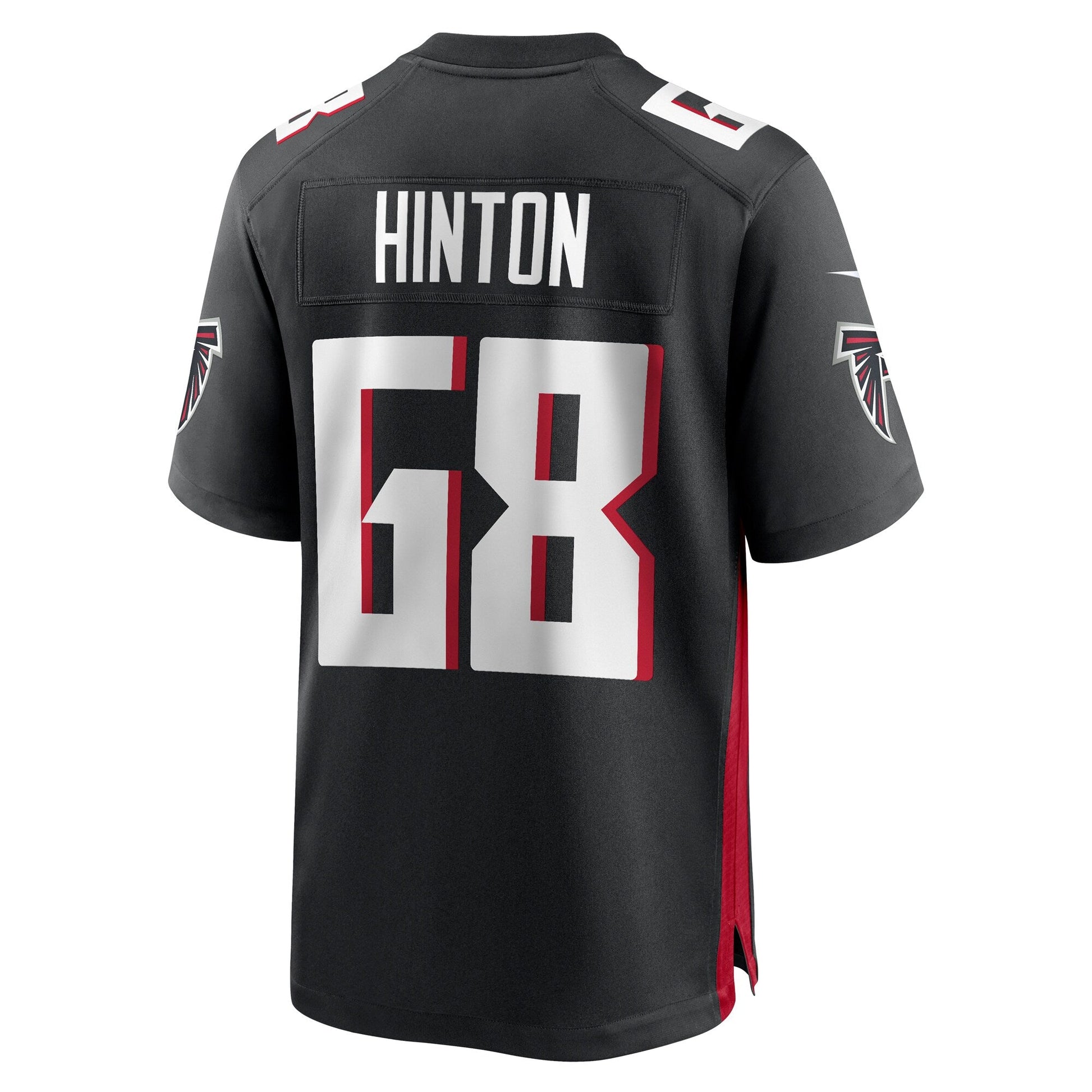 Kyle Hinton Atlanta Falcons Team Game Jersey - Black football jersey product view 3
