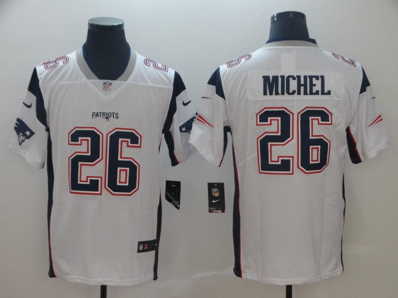 Men's New England Patriots Sony Michel White Game Jersey football jersey product view 1