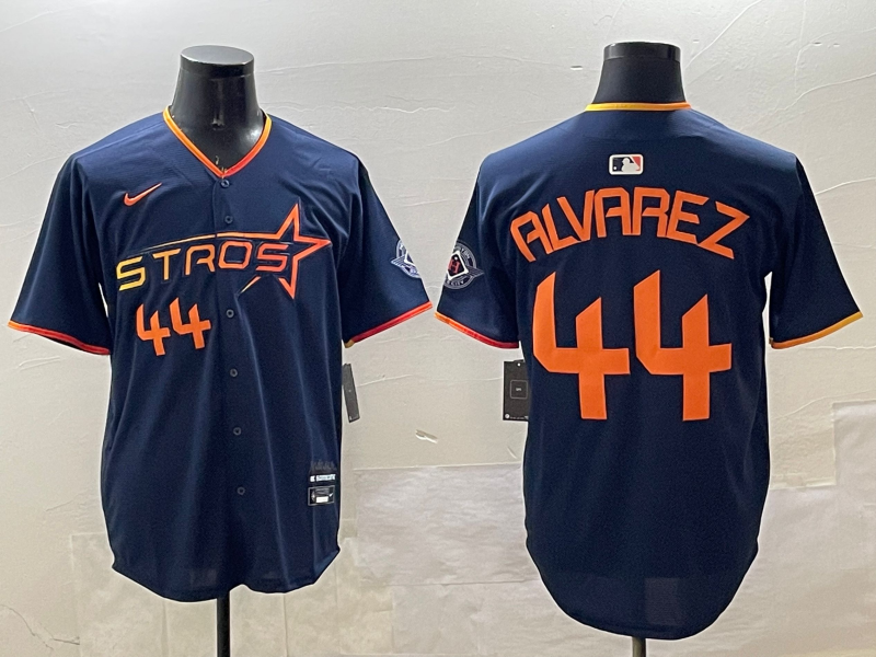 Men's Houston Astros Yordan Alvarez #44 Navy 2025 City Connect Limited Player Jersey baseball jersey product view 1