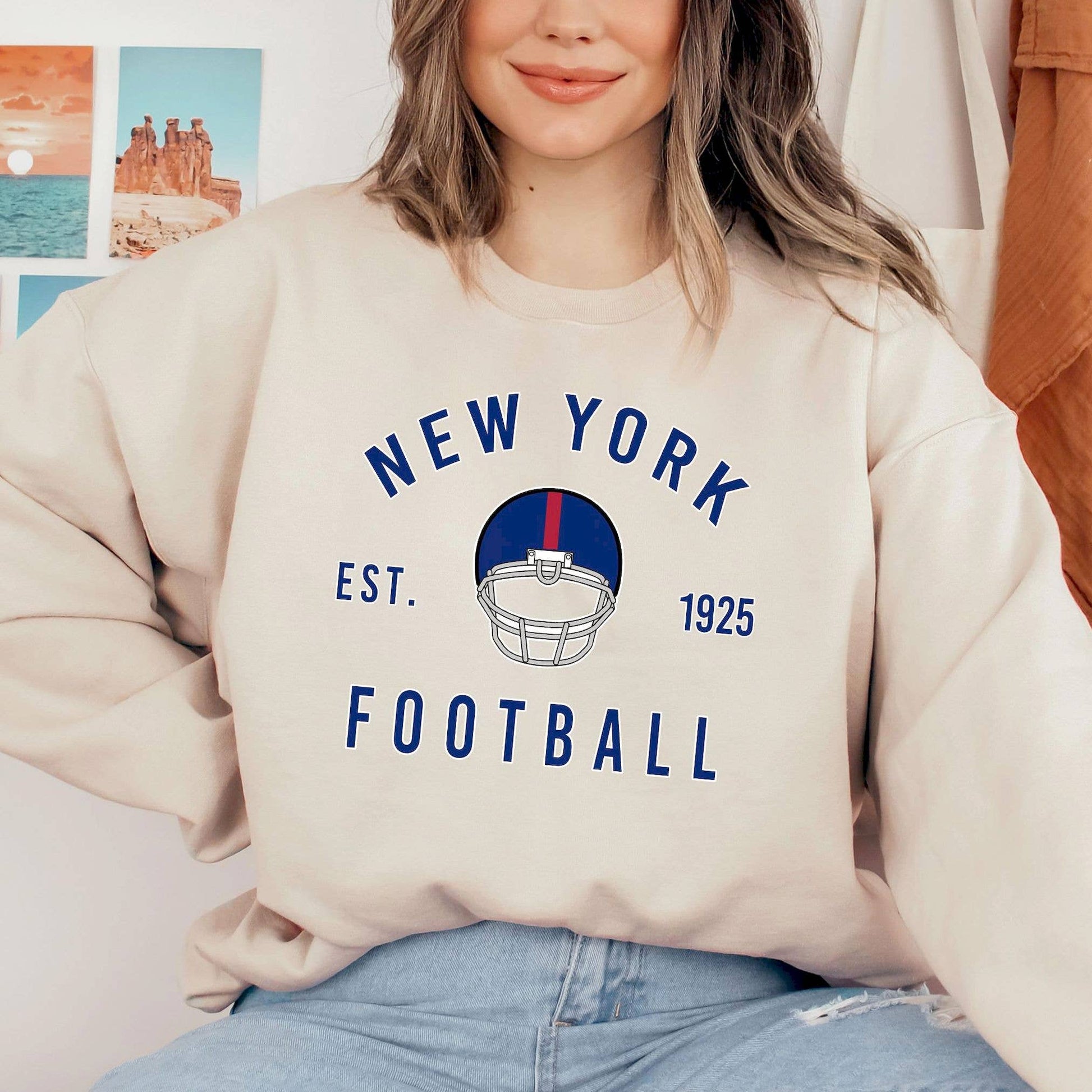 Ny Giants Football Crewneck Sweatshirt  Perfect Fans Unisex T-shirt, Sweatshirt, Hoodie, Long Sleeve Tee - T-Shirt, Sweatshirt, Hoodie