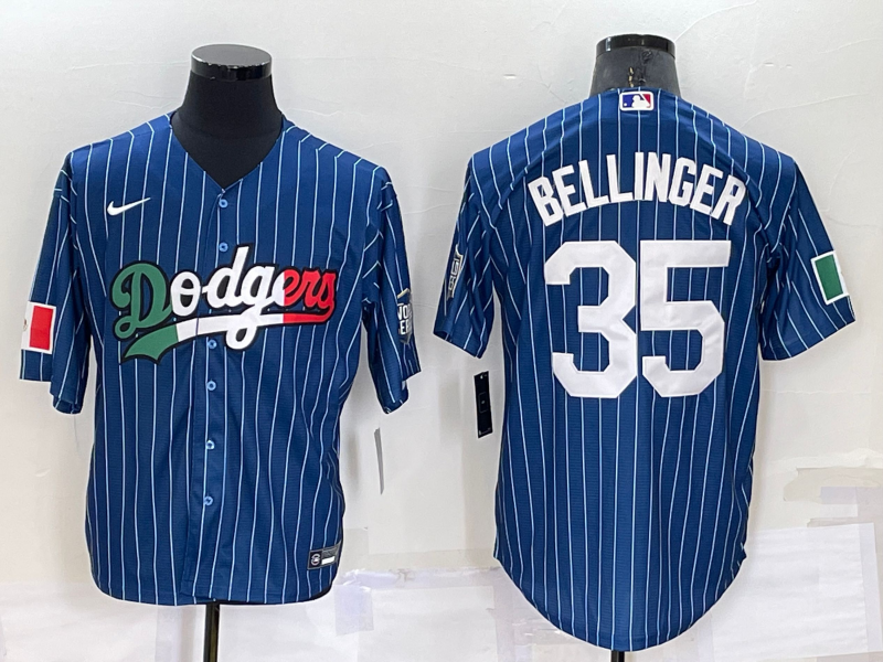 Men's Los Angeles Dodgers Cody Bellinger #35 Blue Stitched Baseball Jersey1 baseball jersey product view 1