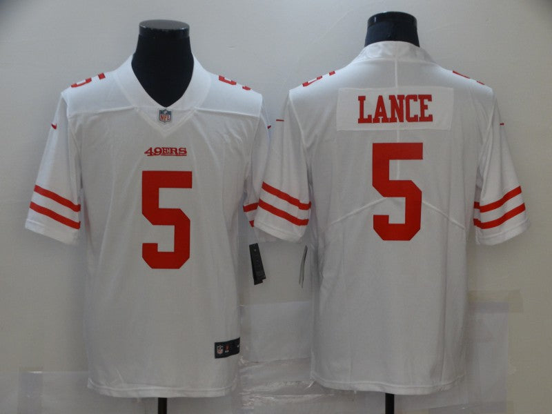Men's San Francisco 49ers Trey Lance White Game Jersey football jersey product view 1