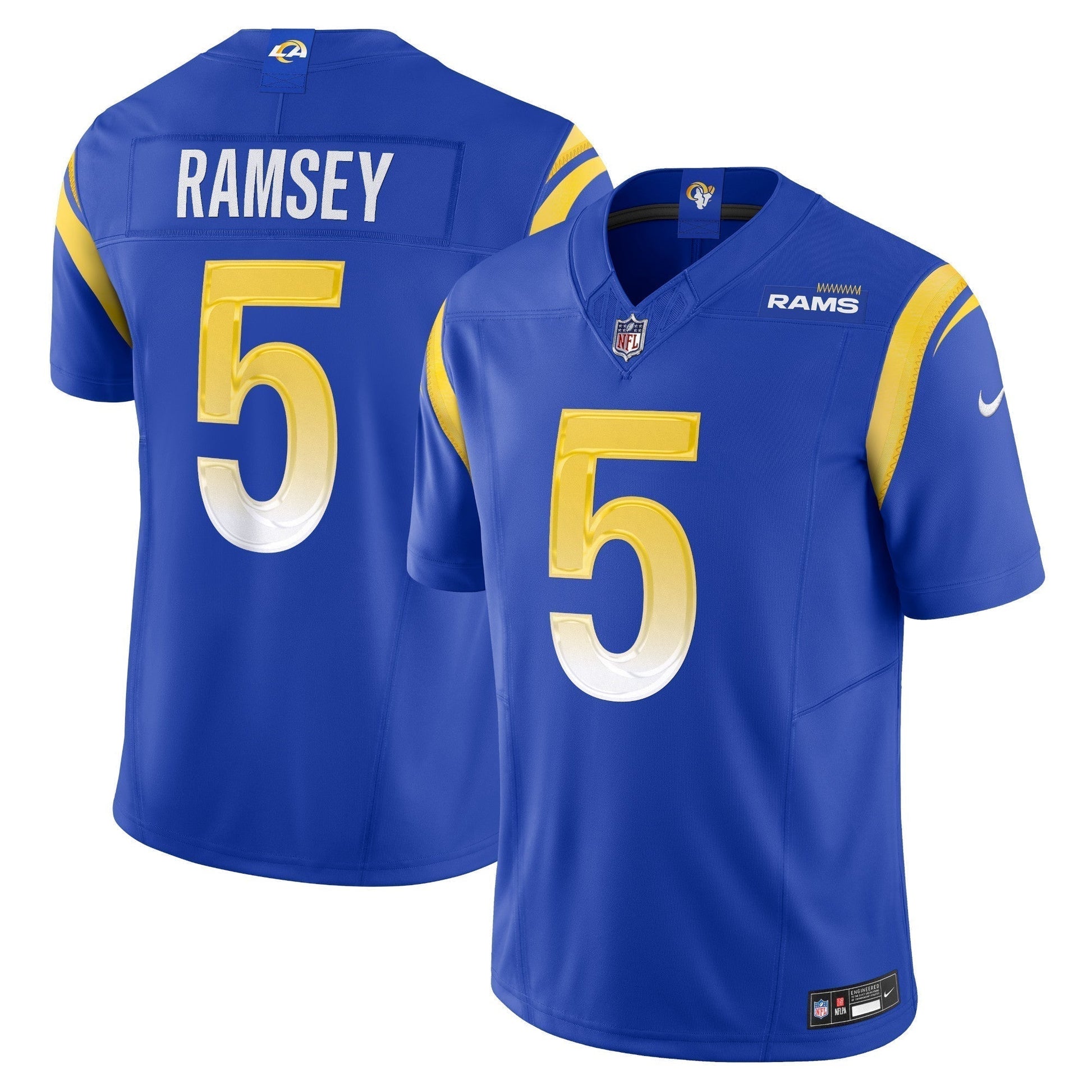Jalen Ramsey Los Angeles Rams Vapor F.U.S.E. Limited Jersey - Royal football jersey product view 1
