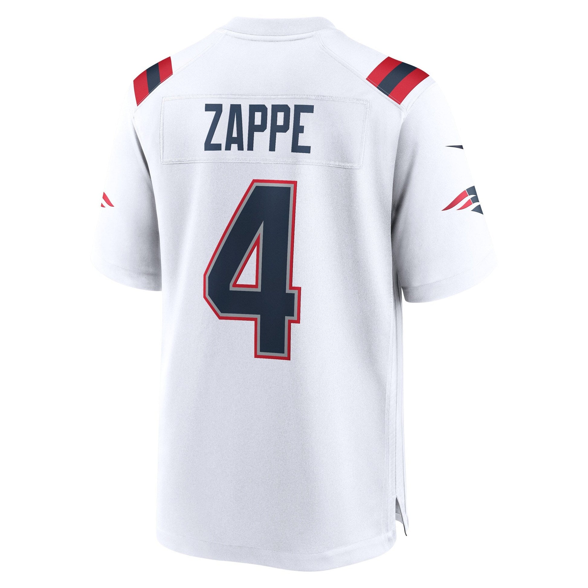 Bailey Zappe New England Patriots Game Jersey - White football jersey product view 3