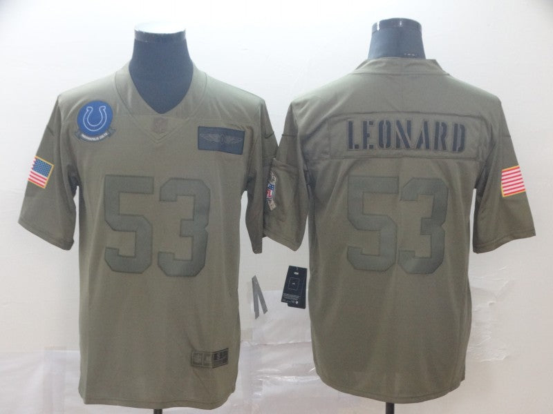 Men's Indianapolis Colts Darius Leonard Player Brown Game Jersey1 football jersey product view 1