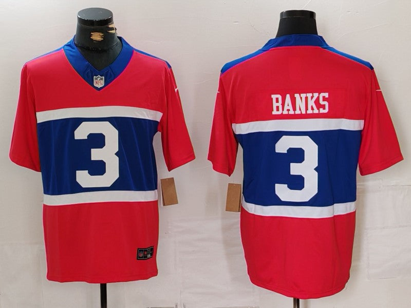 Men's New York Giants Deonte Banks Century Red Alternate Player Game Jersey football jersey product view 1