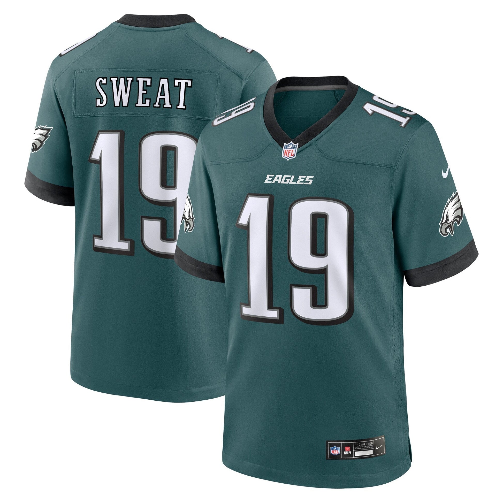 Josh Sweat Philadelphia Eagles Team Game Jersey - Midnight Green football jersey product view 1