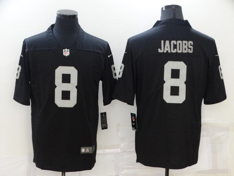 Men's Las Vegas Raiders Josh Jacobs #8 Black Game Jersey1 football jersey product view 1