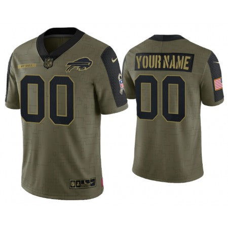 Men's Buffalo Bills Customized 2021 Olive Salute To Service Limited Stitched Jersey football jersey product view 1