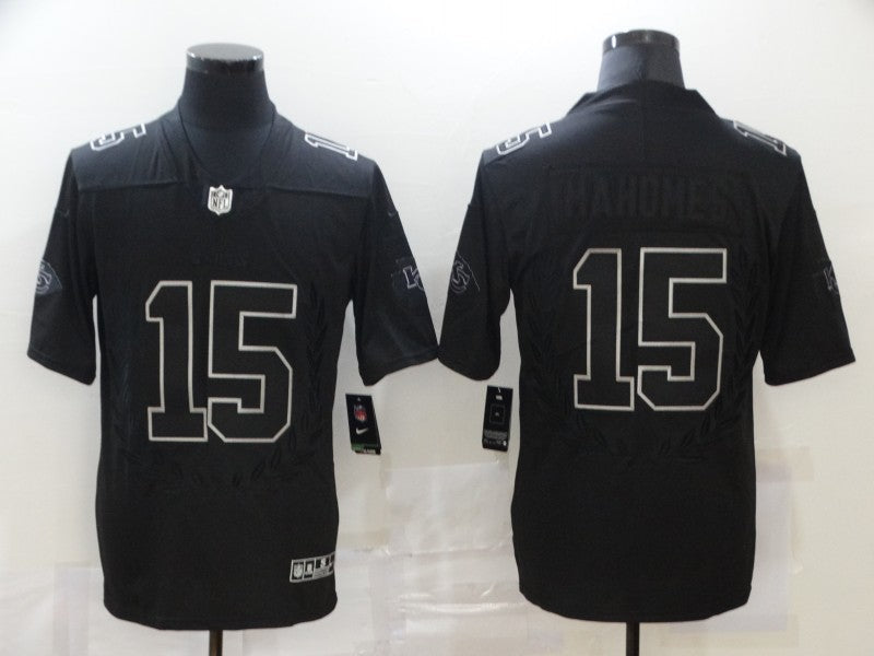 Men's Kansas City Chiefs #15 Patrick Mahomes Black Alternate Game Jersey1 football jersey product view 1