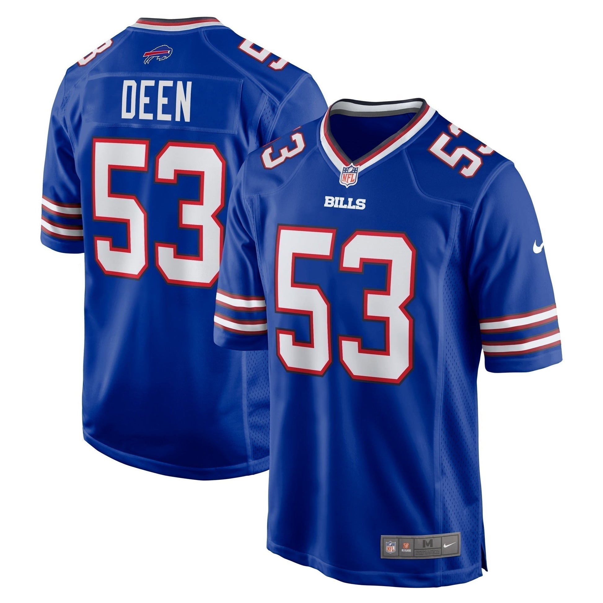 Branson Deen Buffalo Bills Game Jersey - Royal football jersey product view 1