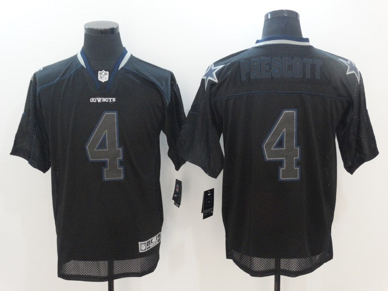 Men's Dallas Cowboys Dak Prescott #4 Black Authentic Player Game Jersey1 football jersey product view 1