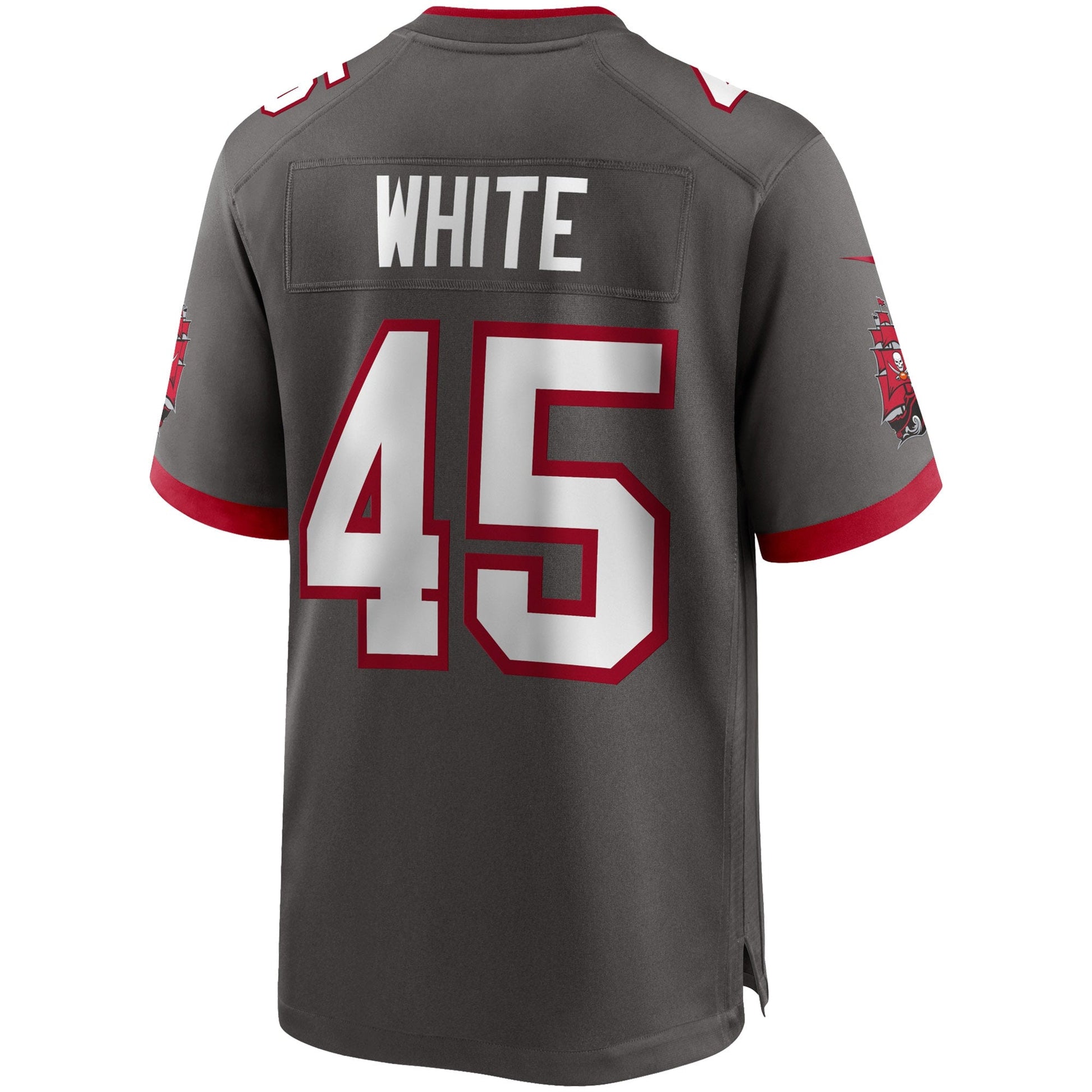 Devin White Tampa Bay Buccaneers Game Jersey - Pewter football jersey product view 3