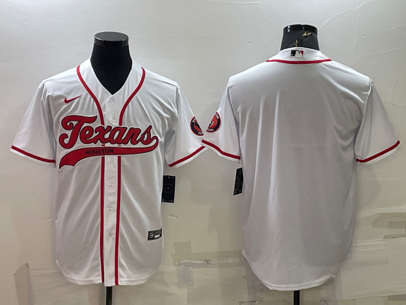 Men's Houston Texans White Blank Jersey1 football jersey product view 1
