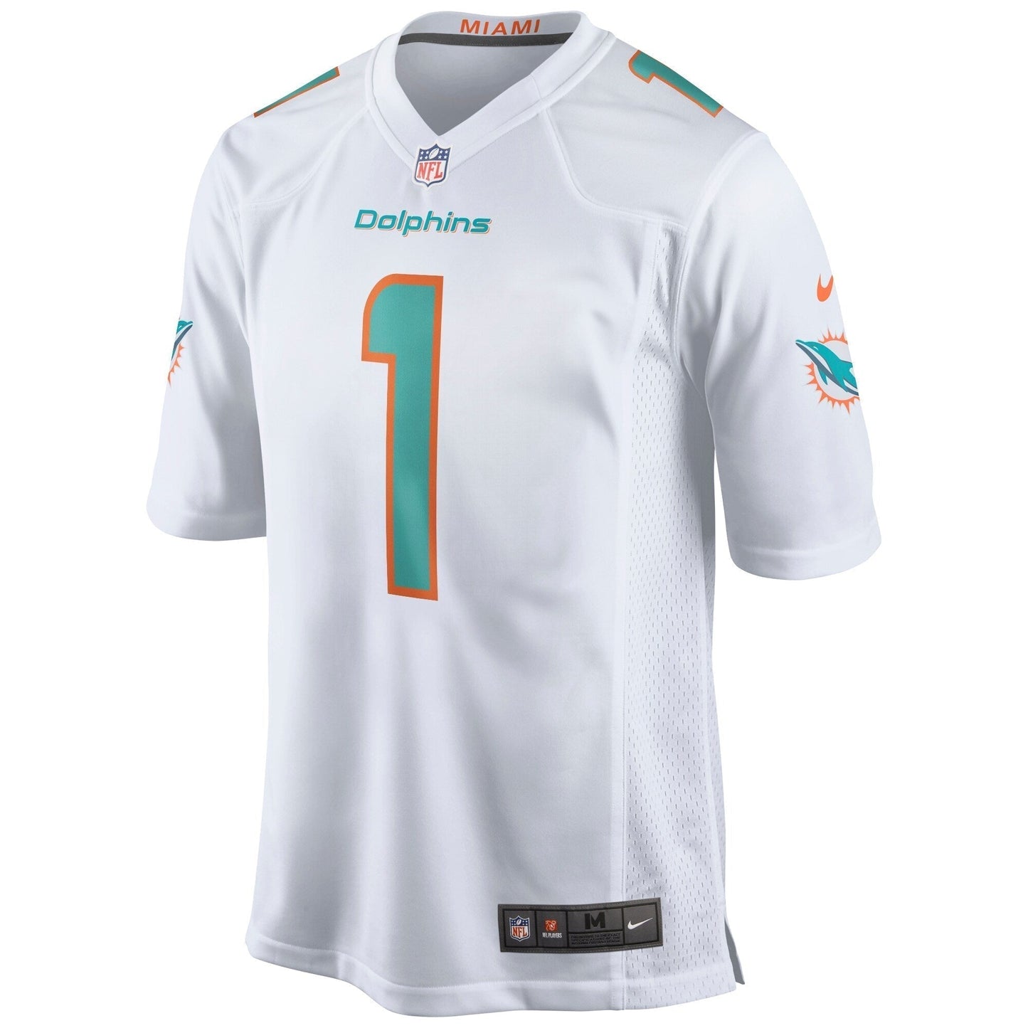 Tua Tagovailoa Miami Dolphins Game Jersey - White football jersey product view 2