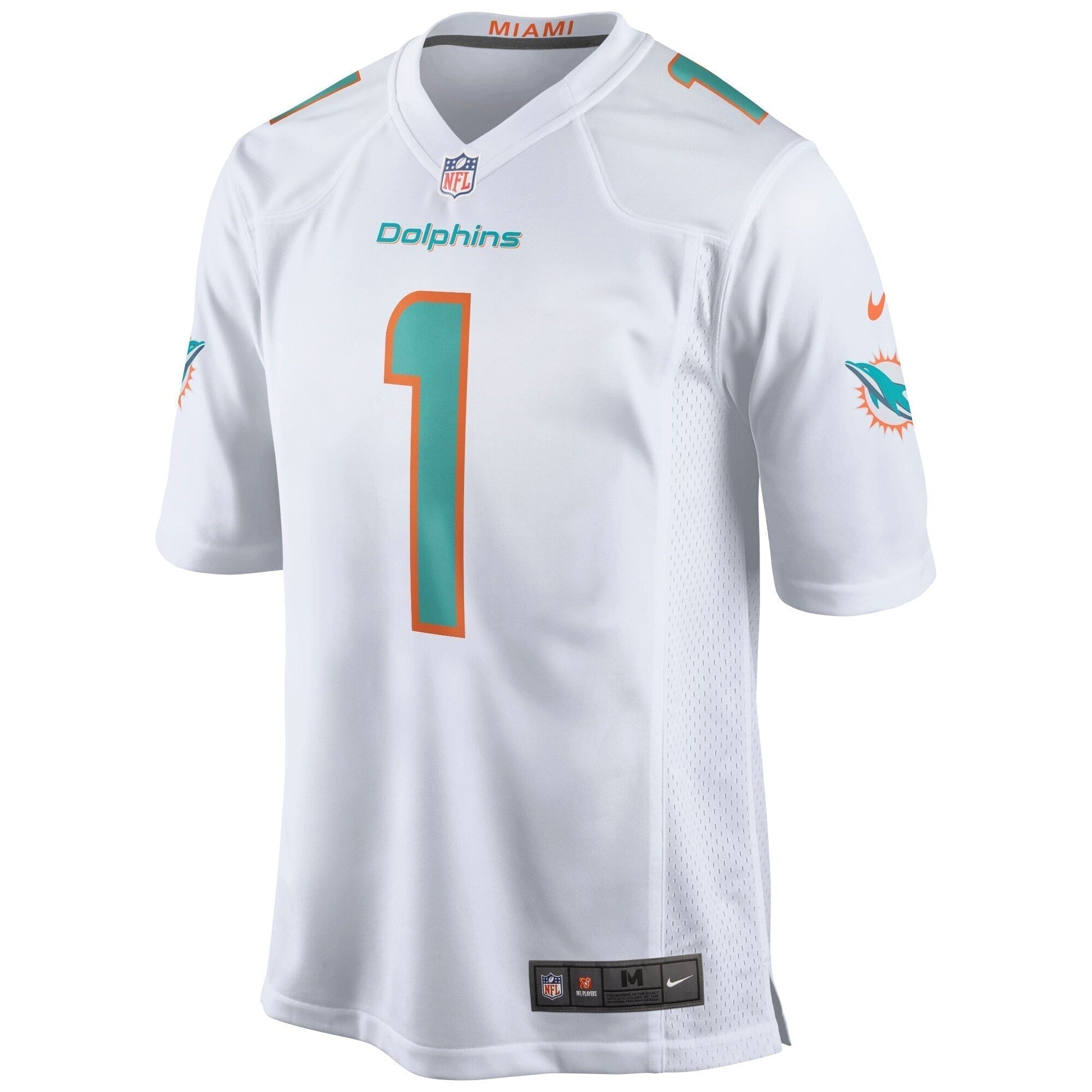 Tua Tagovailoa Miami Dolphins Game Jersey - White football jersey product view 2
