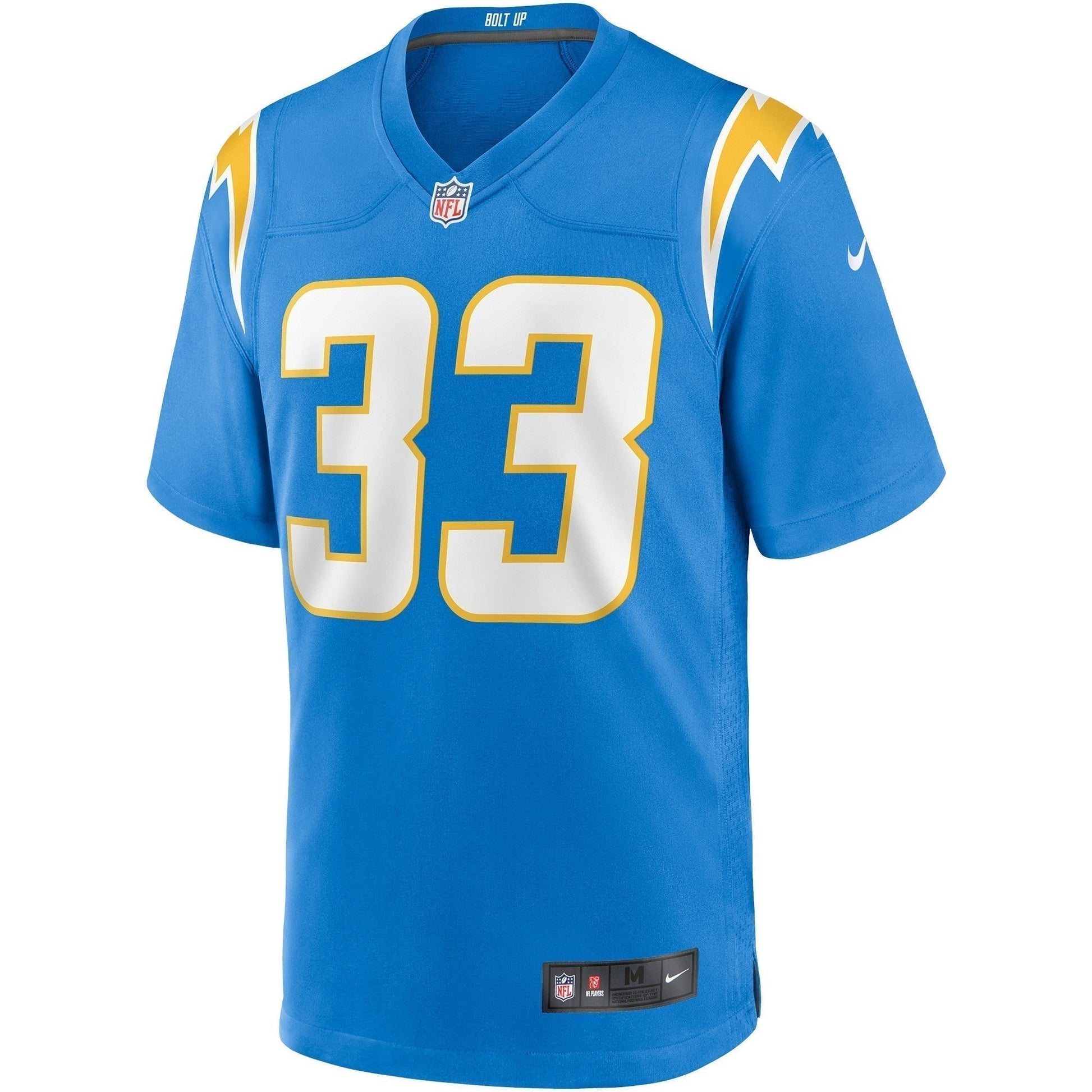 Derwin James Los Angeles Chargers Game Jersey - Powder Blue football jersey product view 2