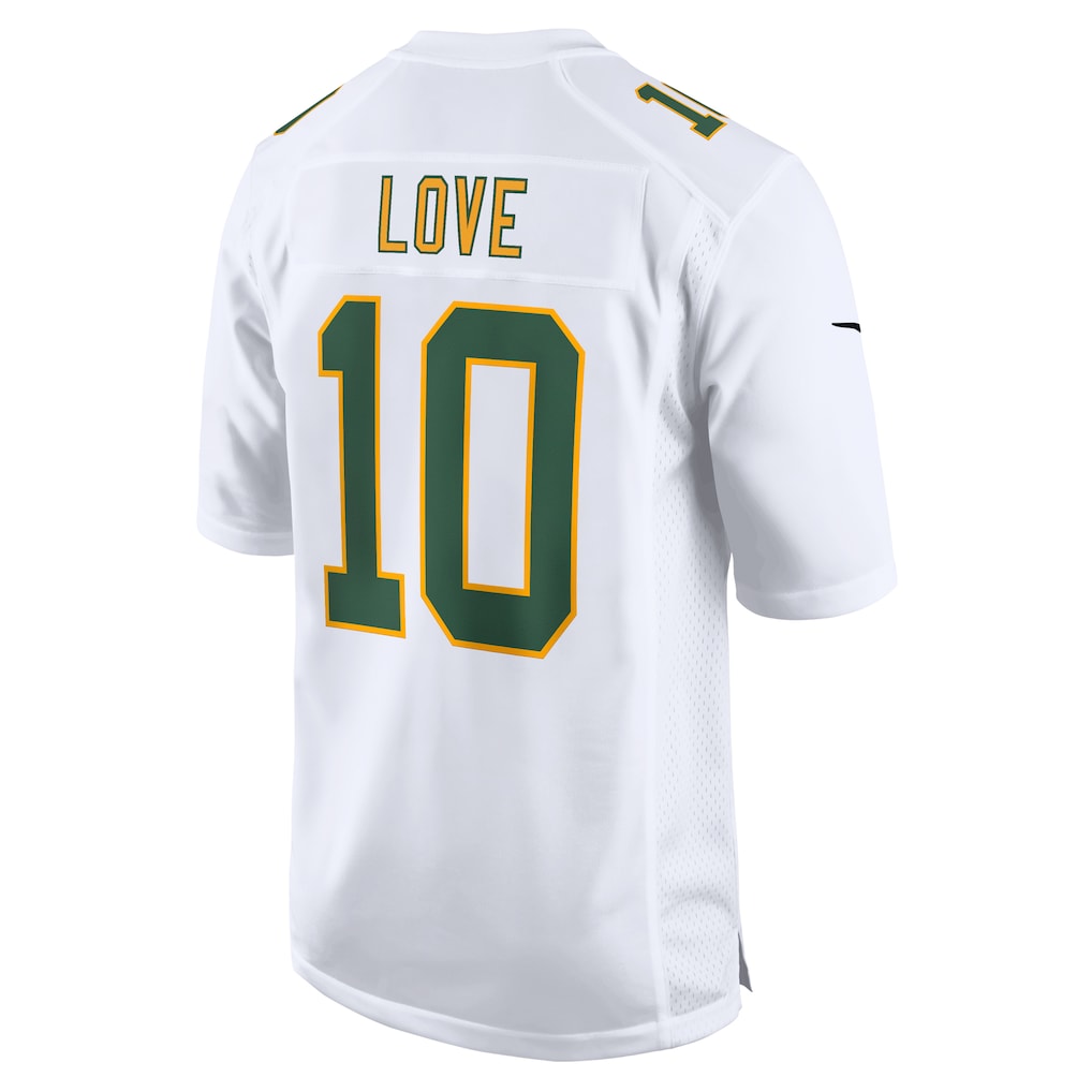 GB. Packers #10 Jordan Love White Fashion Game Jersey basketball jersey product view 1