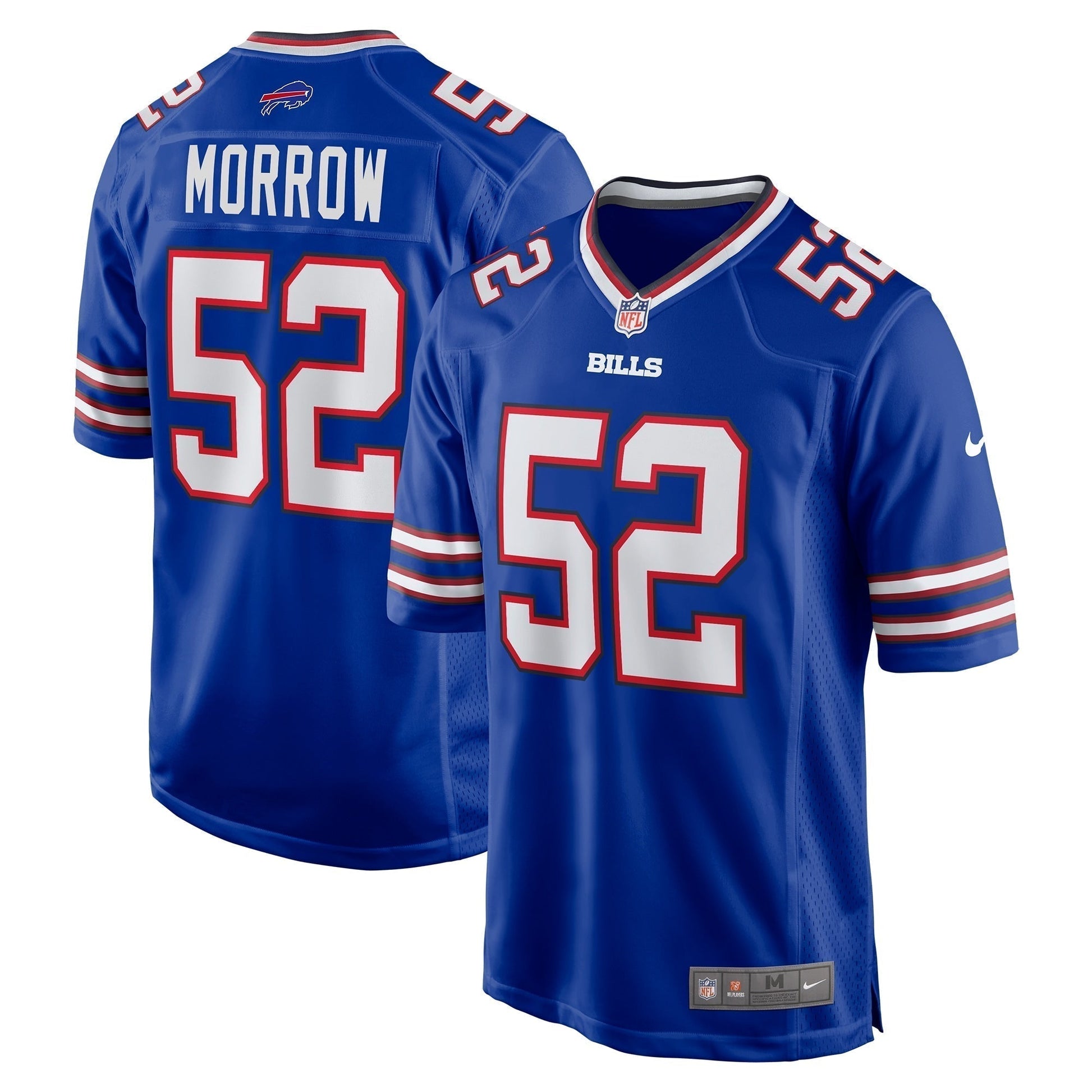 Nicholas Morrow Buffalo Bills Game Jersey - Royal football jersey product view 1