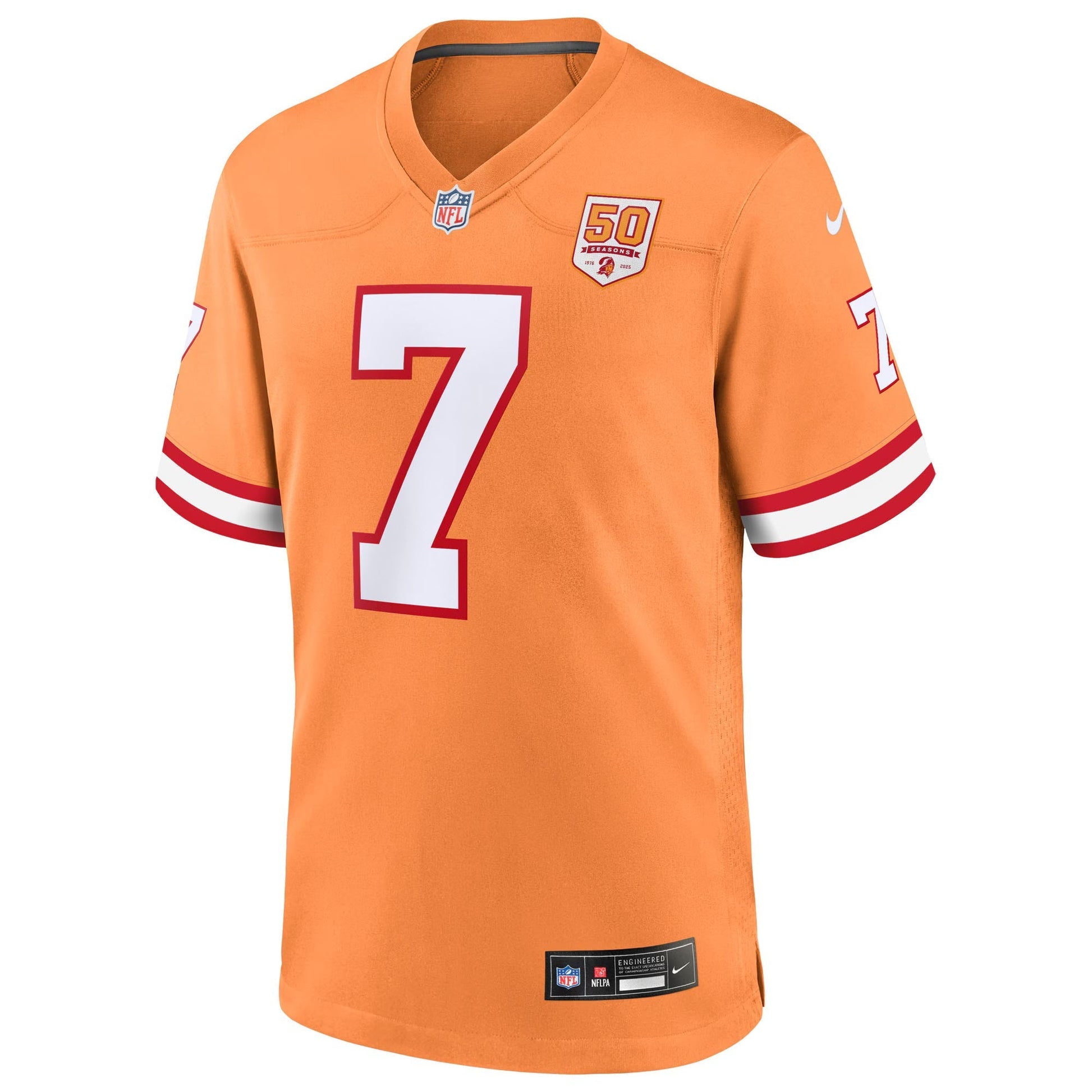 Tampa Bay Buccaneers Bucky Irving Creamsicle 50th Season Game Jersey football jersey product view 1