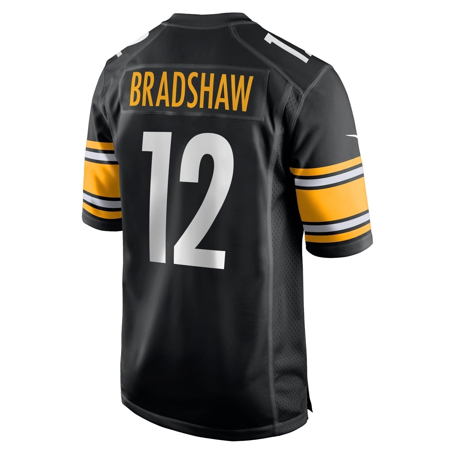 Terry Bradshaw Pittsburgh Steelers Retired Game Jersey - Black football jersey product view 3