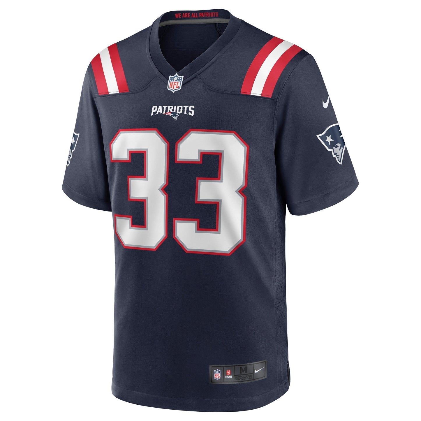 Joejuan Williams New England Patriots Game Jersey - Navy football jersey product view 2