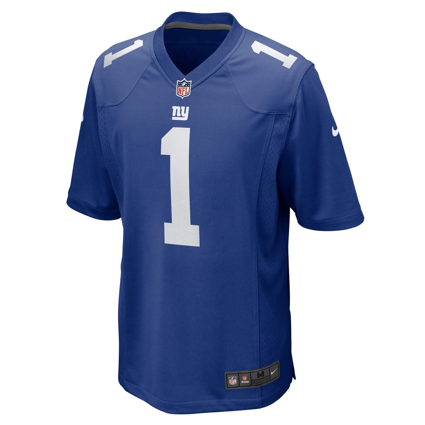 Number 1 Groom New York Giants Game Jersey - Royal football jersey product view 2