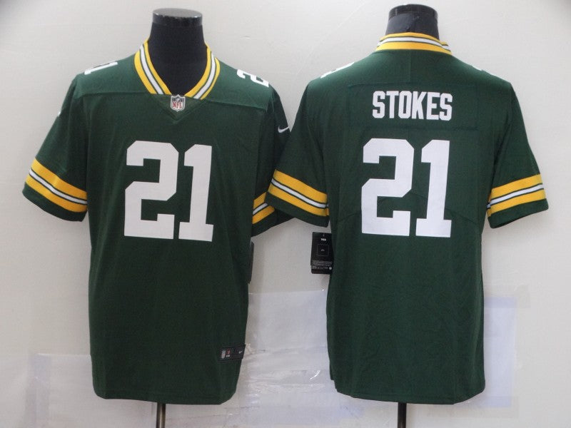 Men's Green Bay Packers Eric Stokes Green Game Jersey football jersey product view 1