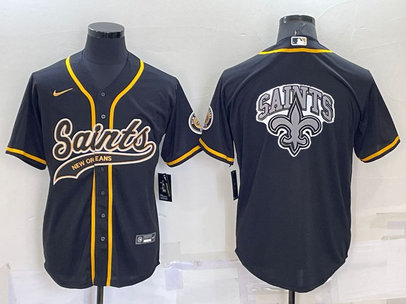 Men's New Orleans Saints Black Game Jersey football jersey product view 1