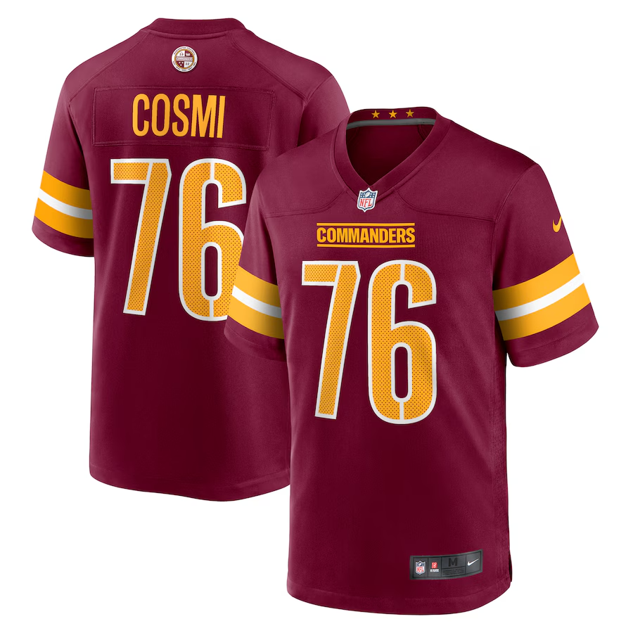 Sam Cosmi Washington Commanders Jersey football jersey product view 1