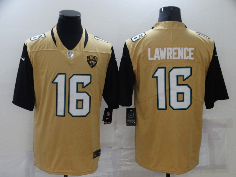 Men's Jacksonville Jaguars Trevor Lawrence #16 Gold Inverted Legend Jersey1 football jersey product view 1