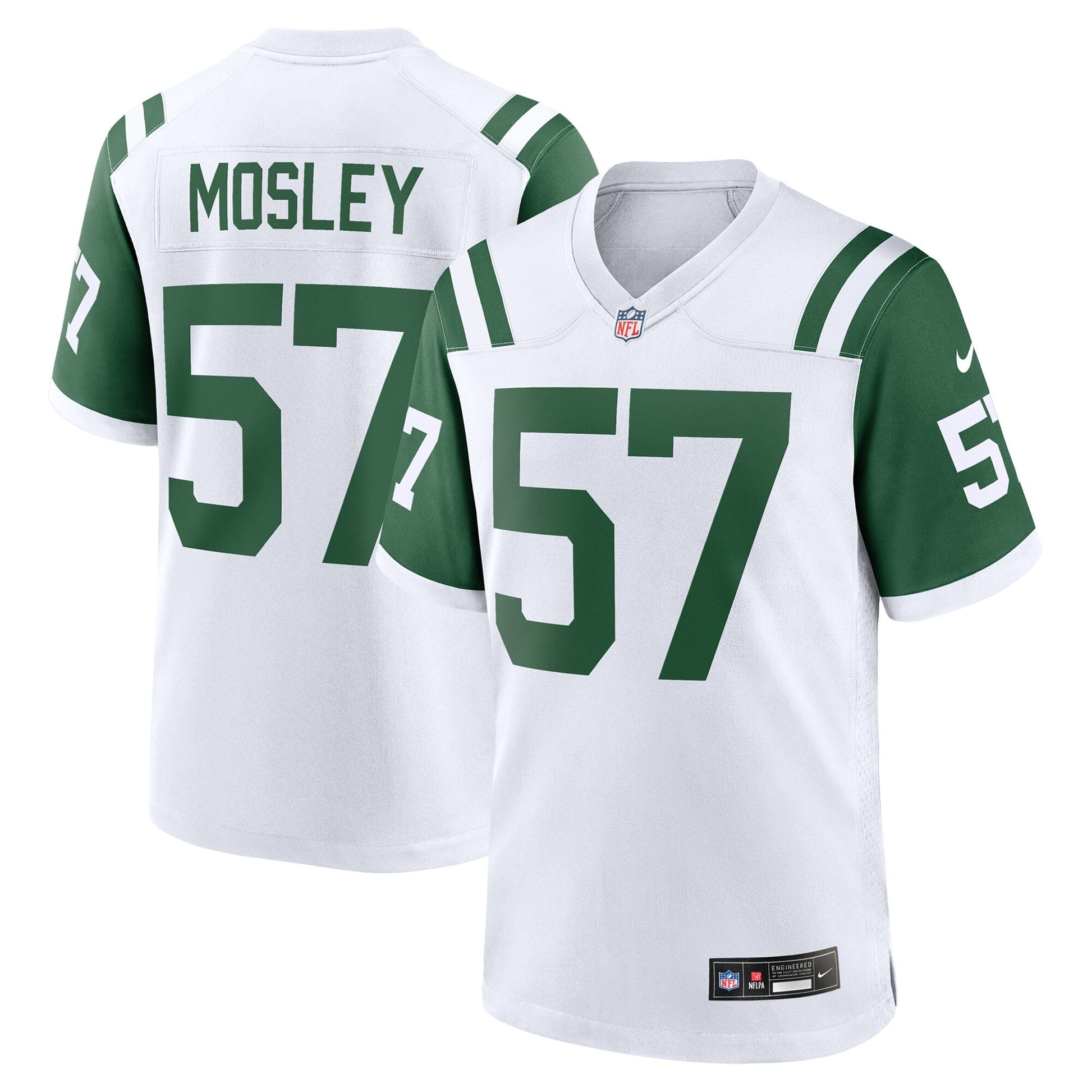 C.J. Mosley New York Jets Classic Alternate Game Jersey - White football jersey product view 1