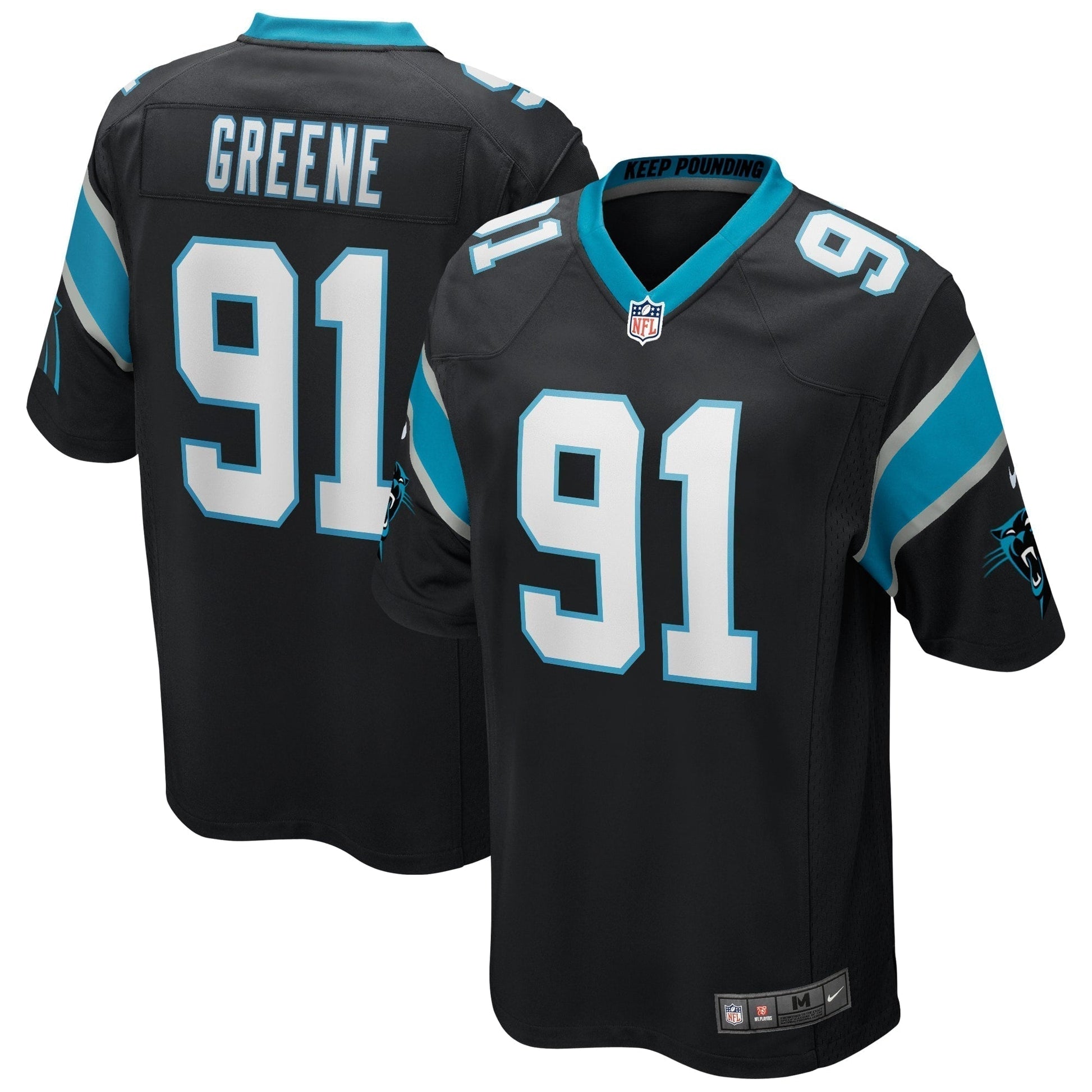 Kevin Greene Carolina Panthers Game Retired Jersey - Black football jersey product view 1