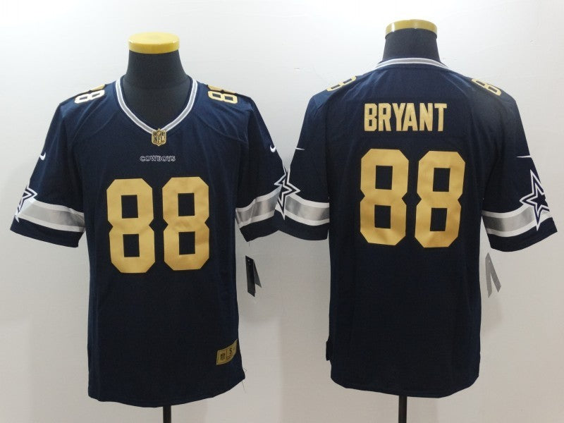 Men's Dallas Cowboys Dez Bryant #88 Navy Game Player Jersey1 basketball jersey product view 1