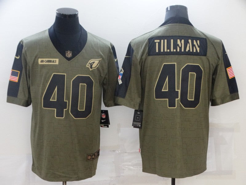 Men's Arizona Cardinals Pat Tillman #40 Brown Game Player Jersey1 football jersey product view 1