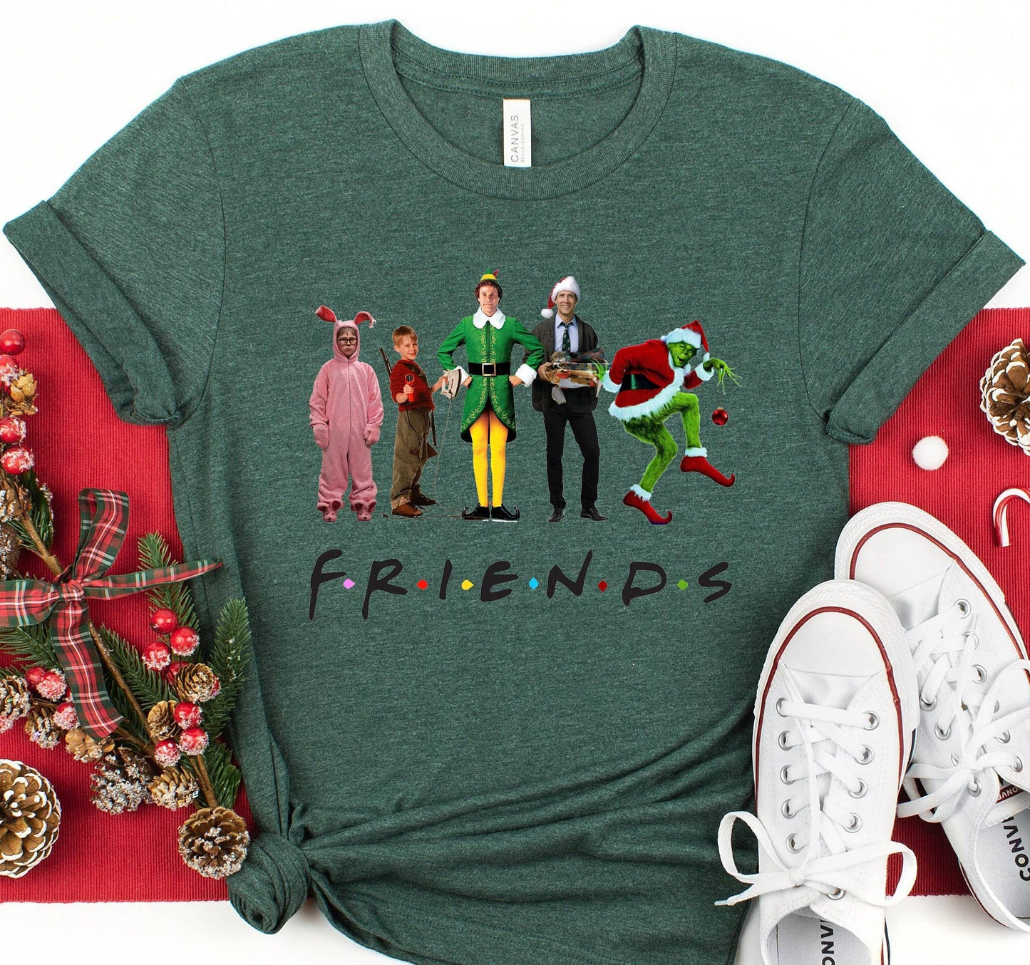 Christmas Friends Movie Watching Shirt For Kids & Family Unisex T-shirt, Sweatshirt, Hoodie, Long Sleeve Tee - T-Shirt, Sweatshirt, Hoodie