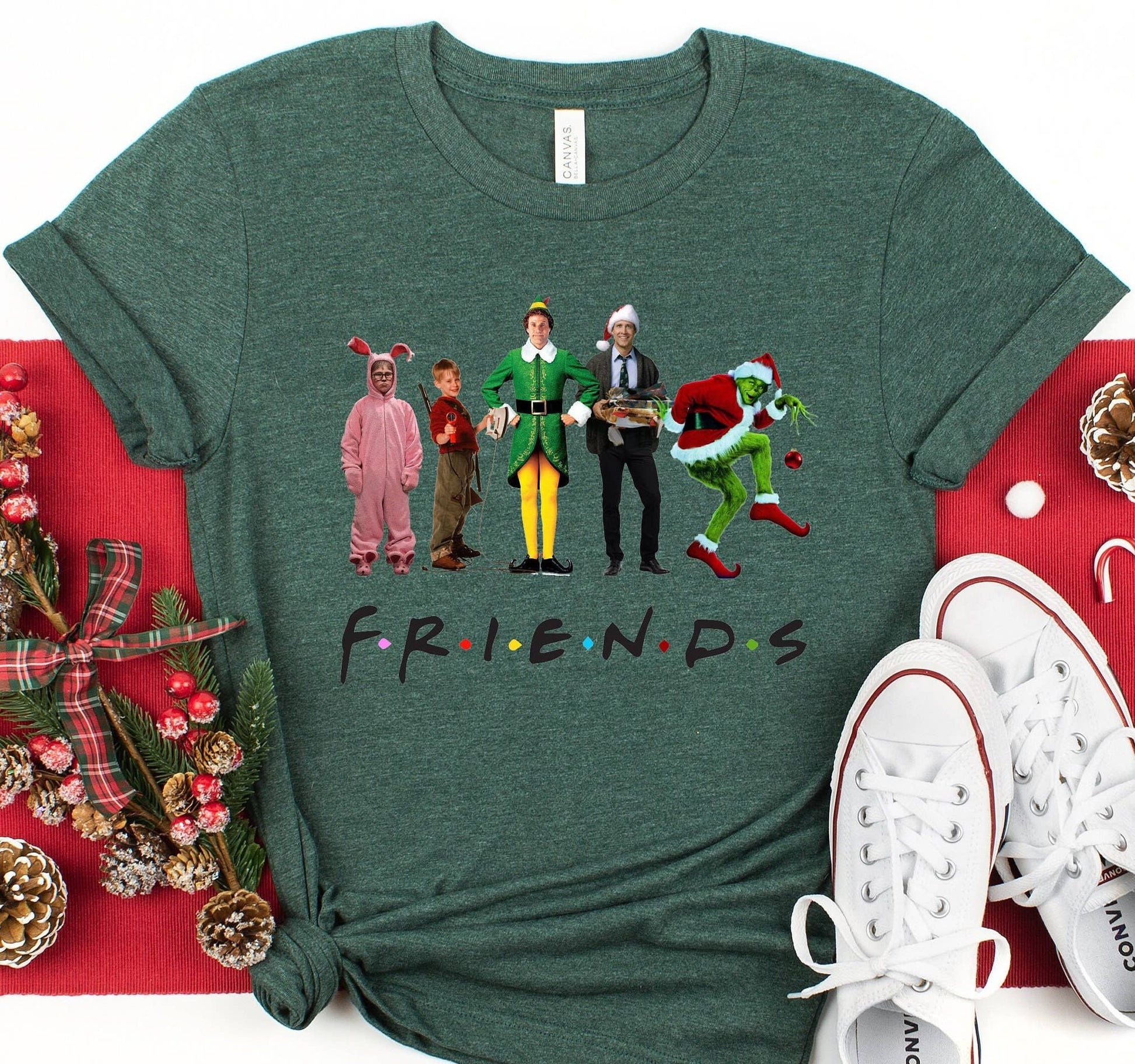 Christmas Friends Movie Watching Shirt For Kids & Family Unisex T-shirt, Sweatshirt, Hoodie, Long Sleeve Tee - T-Shirt, Sweatshirt, Hoodie