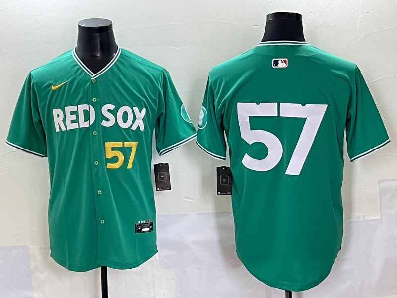 Men's Boston Red Sox Chris Martin #57 Green 2025 City Connect Limited Player Jersey baseball jersey product view 1
