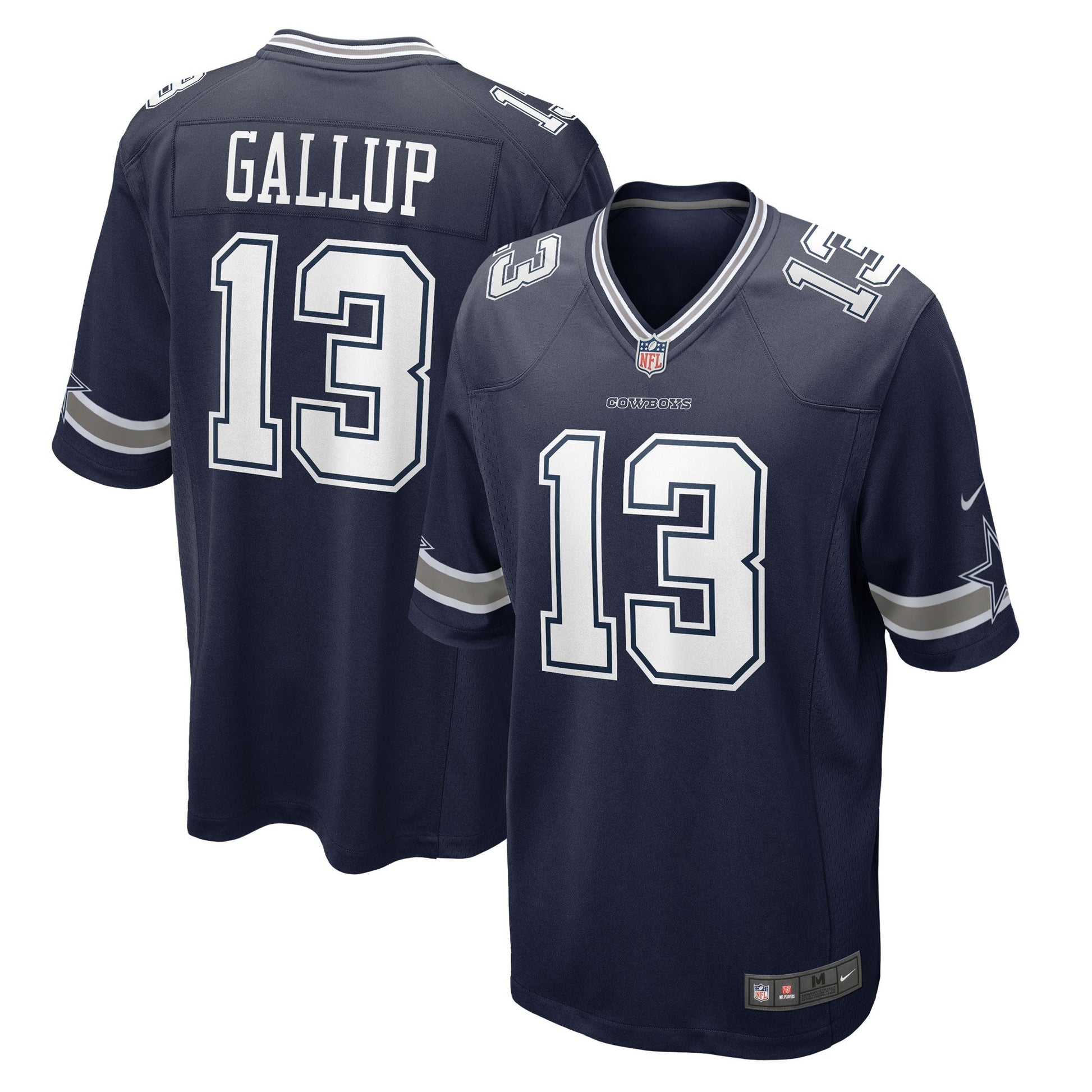 Michael Gallup Dallas Cowboys Game Jersey - Navy football jersey product view 1