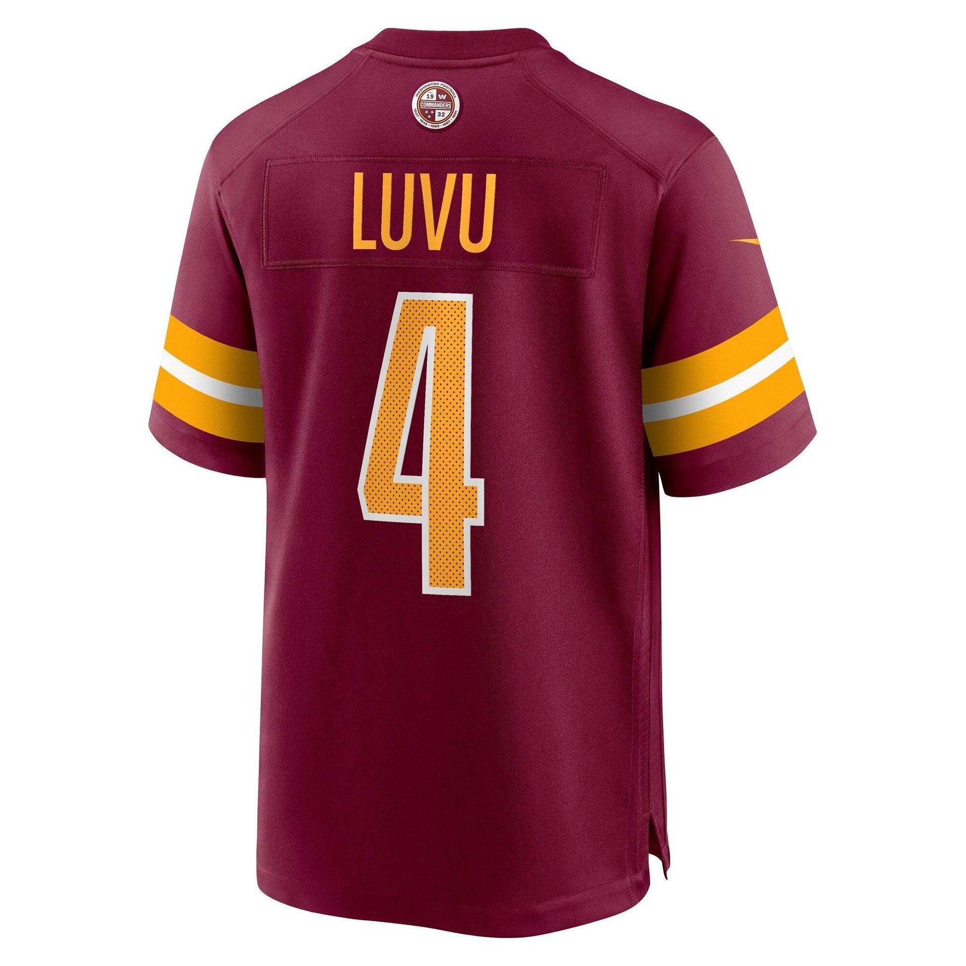 Frankie Luvu Washington Commanders Game Jersey - Burgundy football jersey product view 3