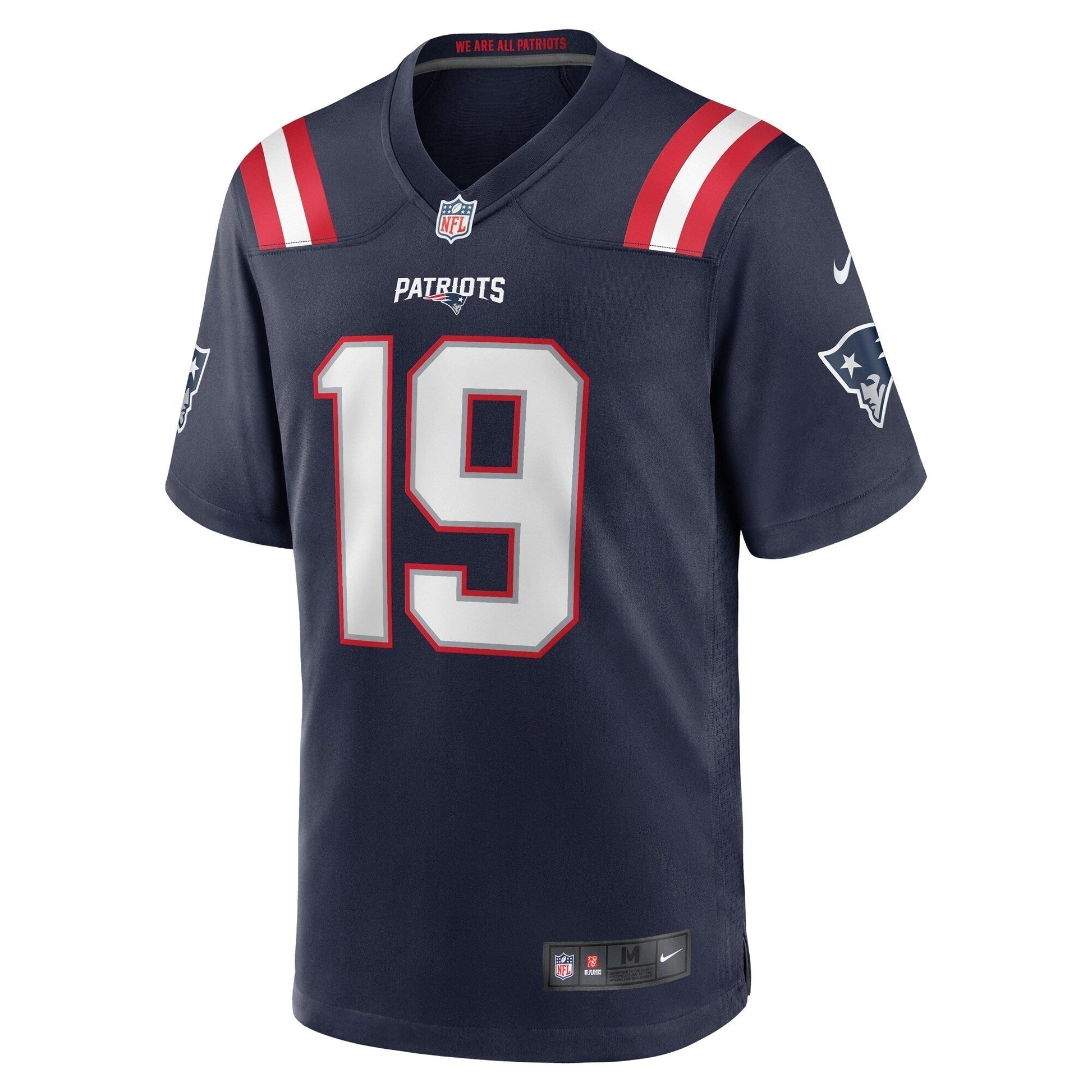 Garrett Gilbert New England Patriots Home Game Jersey - Navy football jersey product view 2