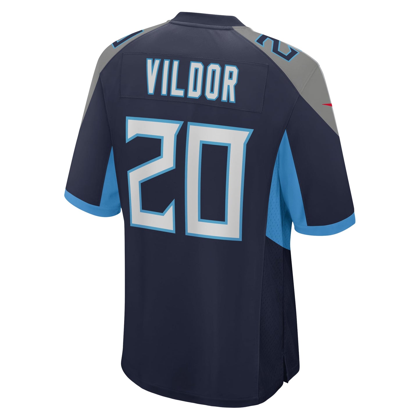Kindle Vildor Tennessee Titans Team Game Jersey - Navy football jersey product view 3