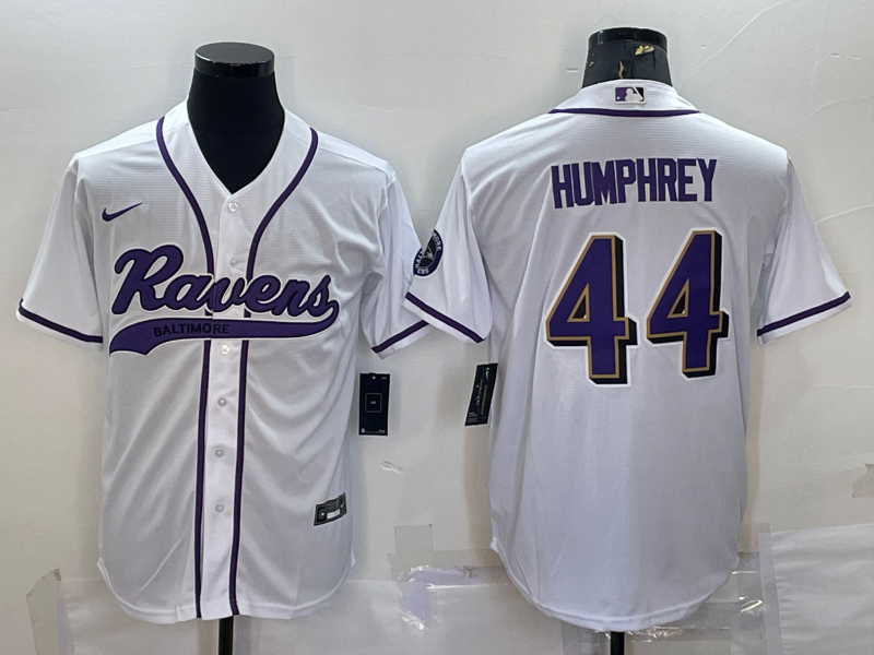 Men's Baltimore Ravens Marlon Humphrey White Game Jersey Joint Edition football jersey product view 1