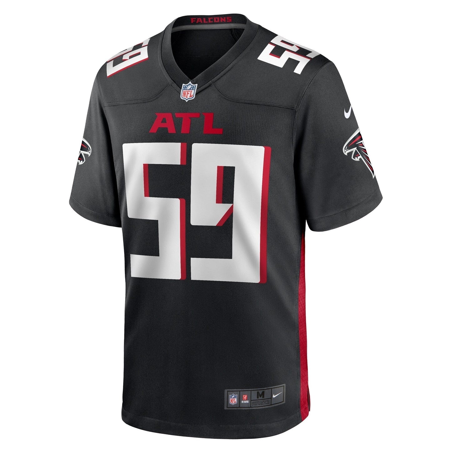 Andre Smith Atlanta Falcons Game Jersey - Black football jersey product view 2